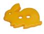 Preview: Kids button as a rabbit in dark yellow 18 mm 0,71 inch